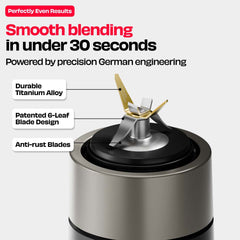 KRUSH | Compact Mixer Grinder with Go Jar