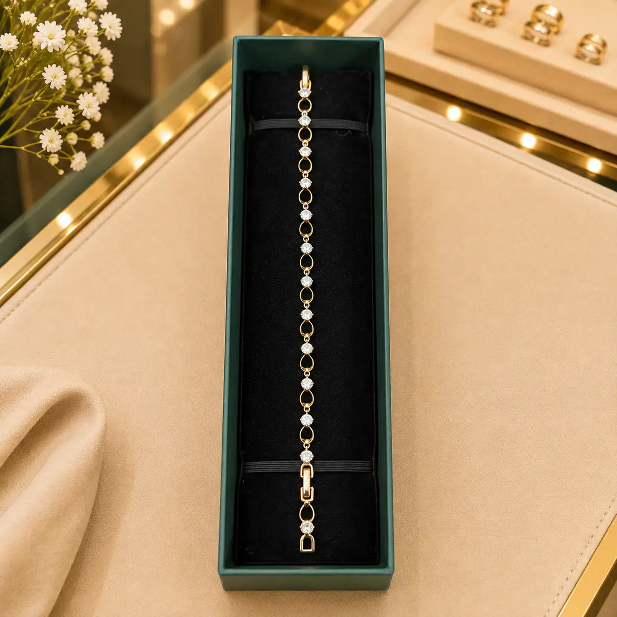 White CZ Tennis Bracelet for Women | Heart, Pear & Round Cut Stones