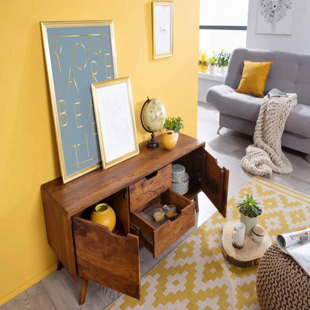 Banglore Mid-Century Sheesham Wood TV Cabinet