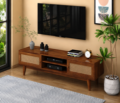 Milano Mango Wood Tv Cabinet – Teak Finish