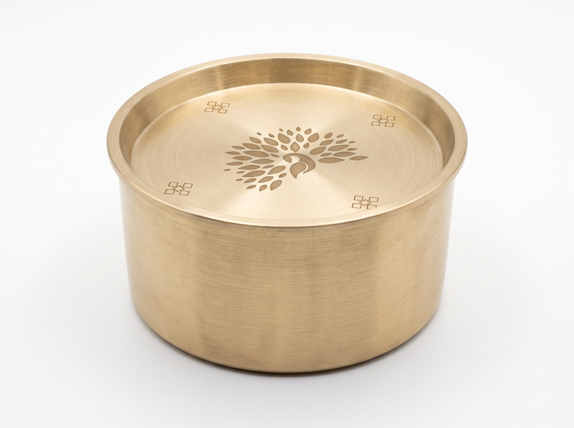 Handcrafted Brass Dry Fruit Soaking Bowl with Lid
