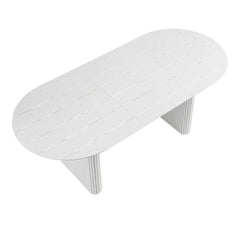 Velin Oval 6-8 Seater Extending Solid Wood Pedestal Dining Table