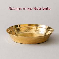 100% Pure Brass Paraat for Atta Kneading • Durable & Easy to Clean (पीतल का परात) | Total Weight: ~1.3 kg