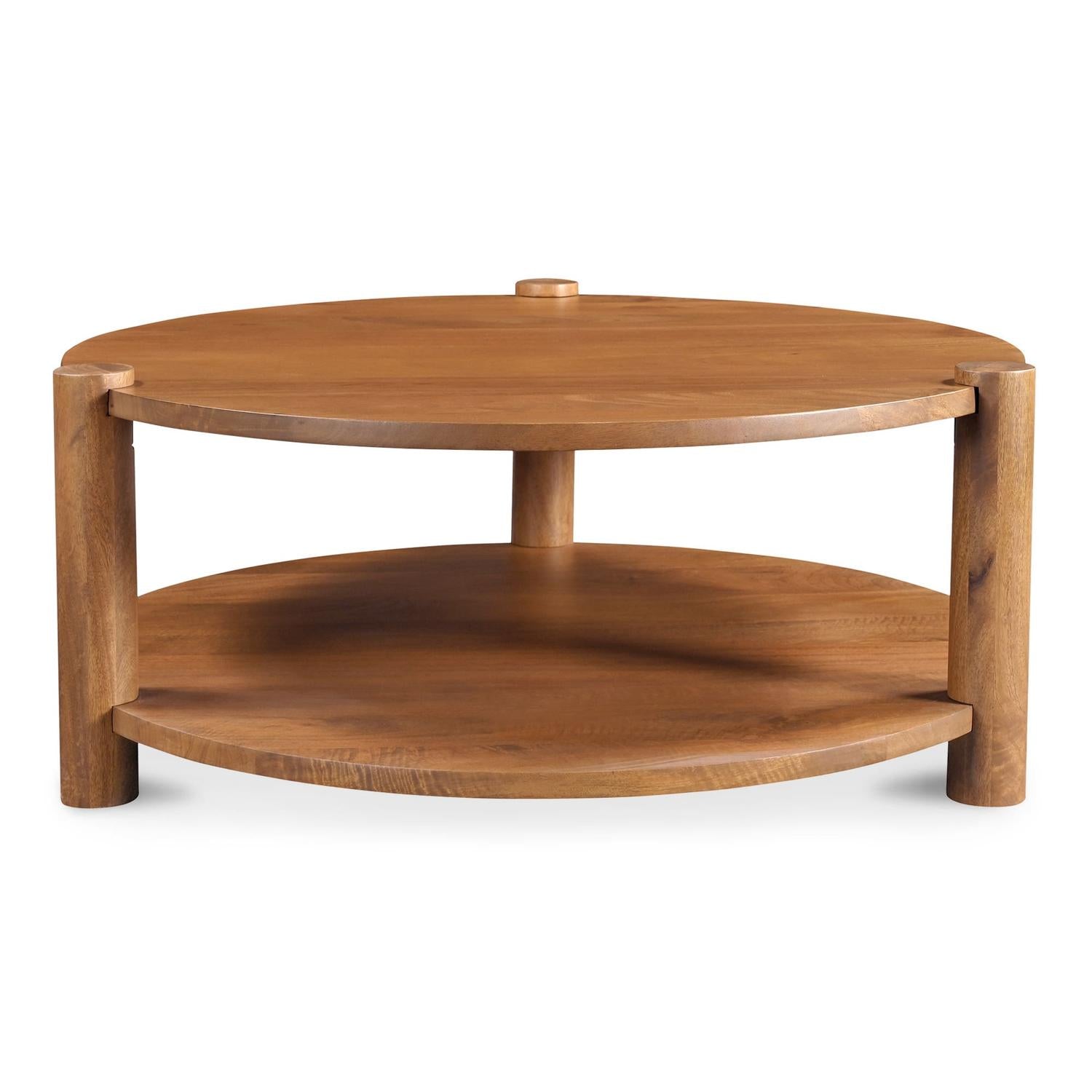 Titoz – Modern Round Mango Wood Coffee Table
