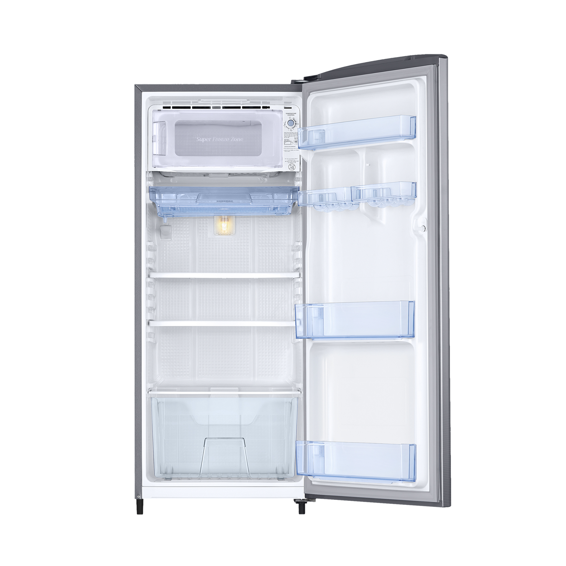 SAMSUNG Stylish Grande 183 Litres 2 Star Direct Cool Single Door Refrigerator with Stabilizer Free Operation (RR20C2412GS/NL, Grey Silver)