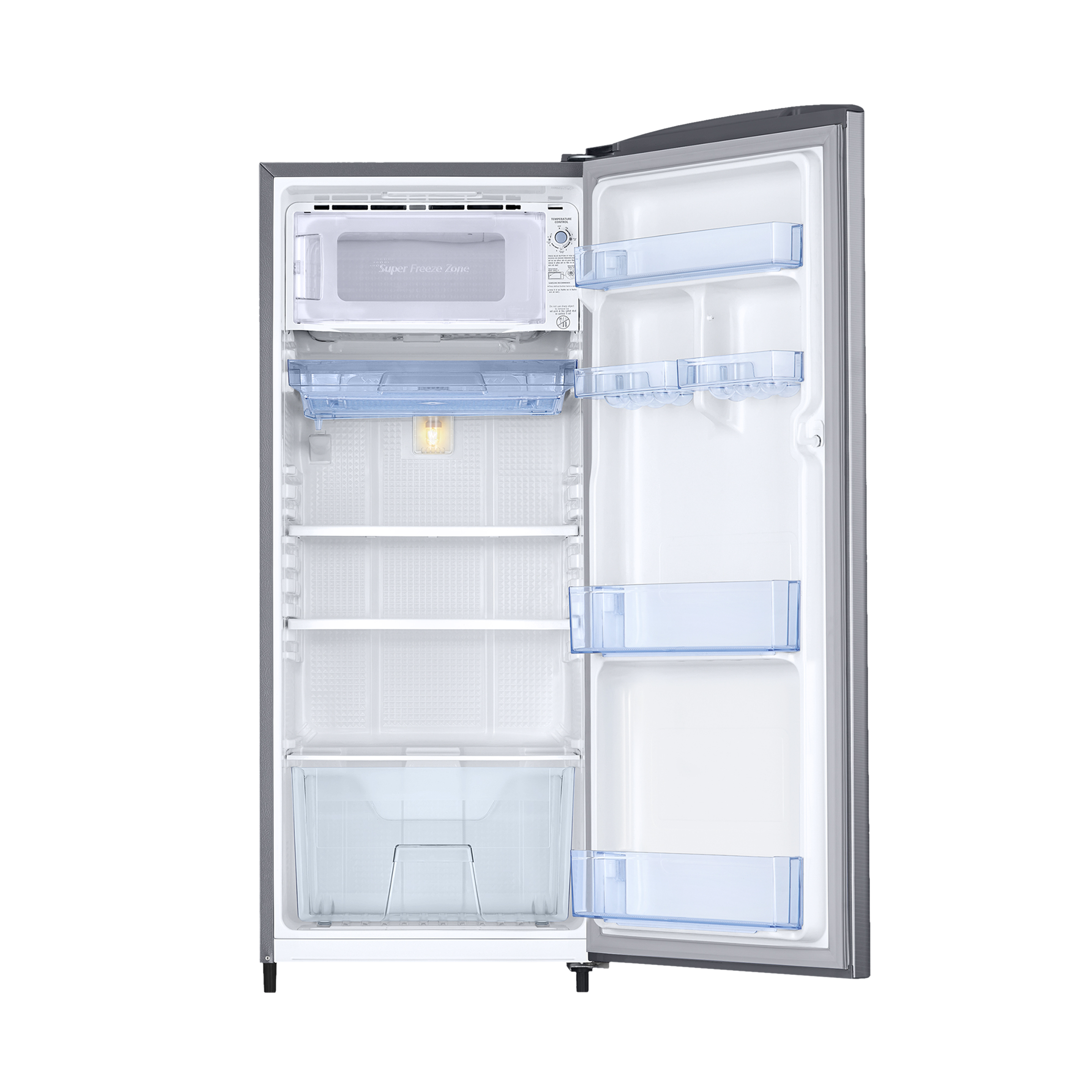 SAMSUNG Stylish Grande 183 Litres 2 Star Direct Cool Single Door Refrigerator with Stabilizer Free Operation (RR20C2412GS/NL, Grey Silver)