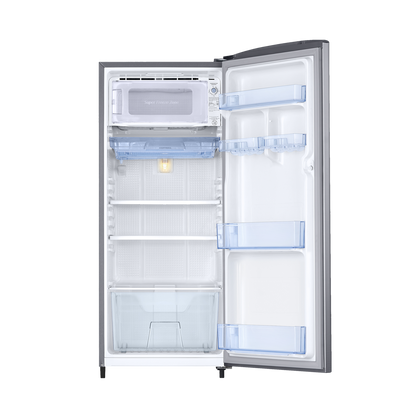 SAMSUNG Stylish Grande 183 Litres 2 Star Direct Cool Single Door Refrigerator with Stabilizer Free Operation (RR20C2412GS/NL, Grey Silver)