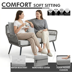 Alveré Outdoor Sofa Set 2 Seater, 2 Single seater and 1 Center Table