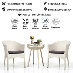 Perlita Outdoor Patio Seating Set 2 Chairs and 1 Table Set