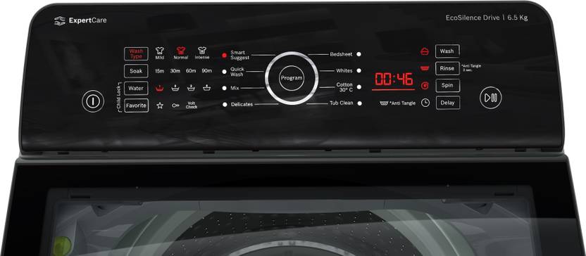 Bosch 6.5 kg 5 Star With Vario Drum & Anti Tangle Program Fully Automatic Top Load Washing Machine Grey (WOE651D0IN)-3