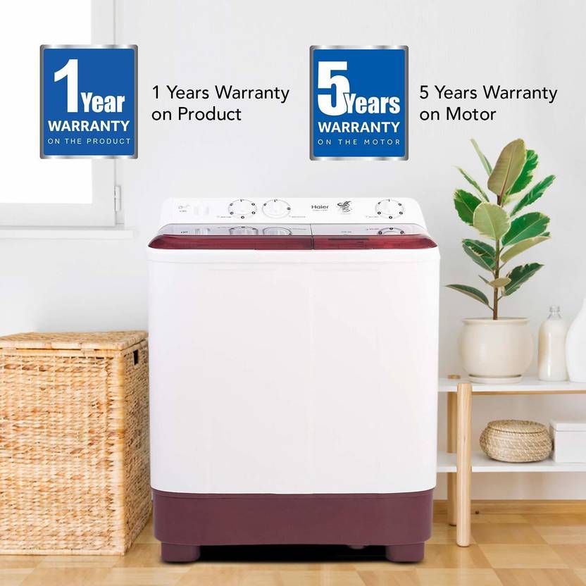 Haier 7 kg Semi Automatic Top Load Washing Machine White (HTW70-1187BO)-3