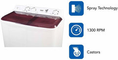Haier 7 kg Semi Automatic Top Load Washing Machine White (HTW70-1187BO)-4