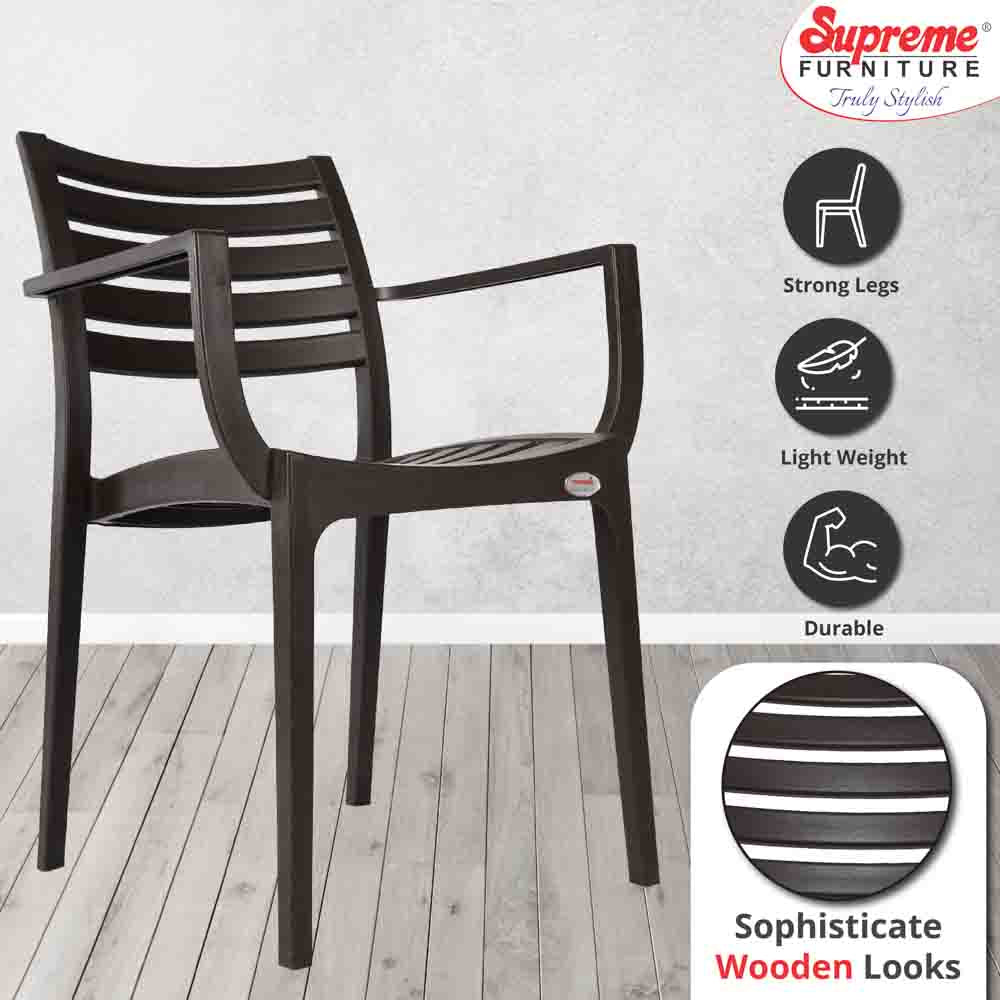 Supreme Empire Plastic With-Arm Chair