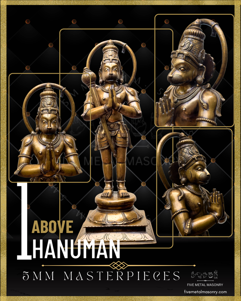 Hanuman Panchaloha Bronze Icon - 18"-  Masterpieces Collection