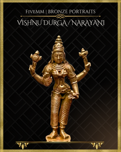 Vishnu Durga/Narayani Panchaloha Bronze Icon - 4.5"