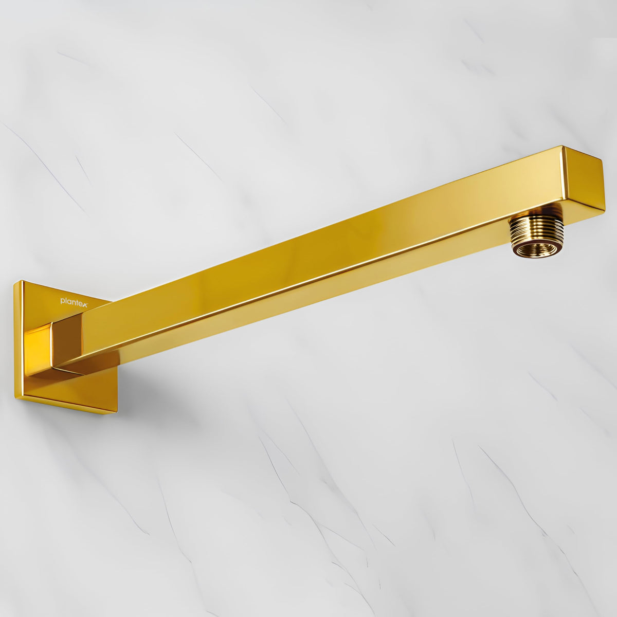 Plantex 18-Inch Shower Arm for Overhead Shower/Stainless Steel Shower Pipe/Wall Mount Bathroom Fitting with 1⁄2-Inch Thread - Pack of 1 (Gold)