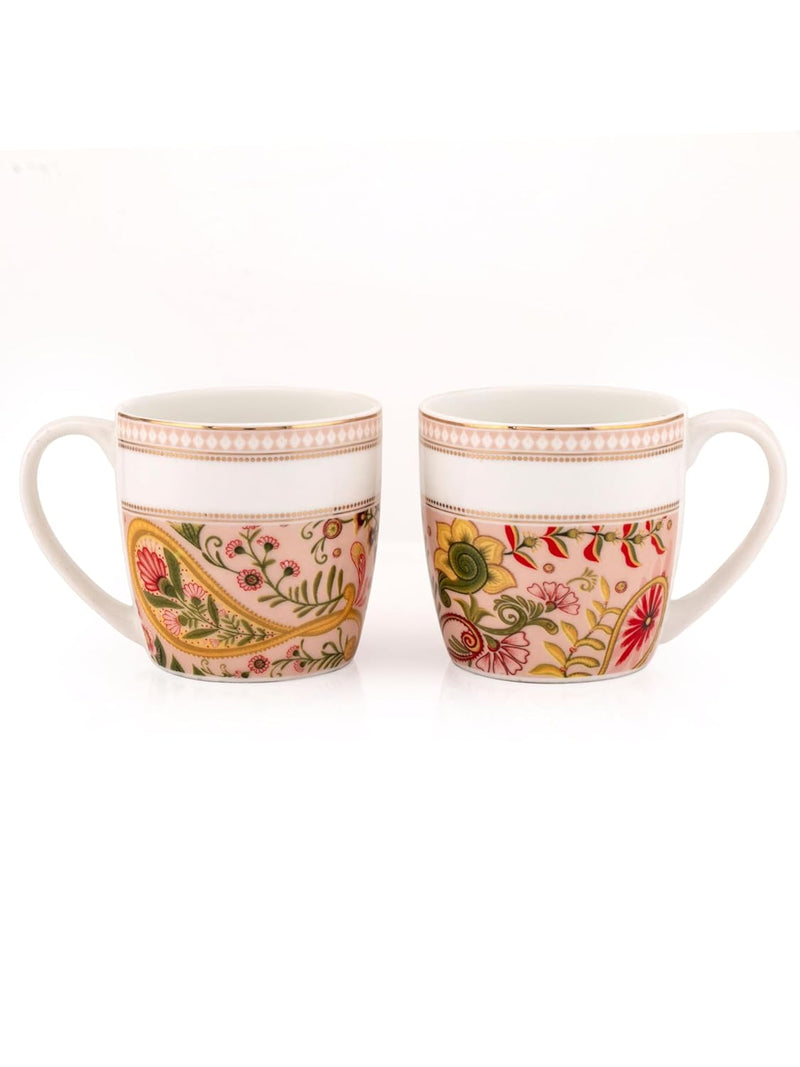 Clay Craft Fine Ceramic Tea/Coffee Cup Set of 6-200 ml Each (Fiesta FI801), Tea Cup Set of 6, Microwave & Dishwasher Safe, Mugs for Coffee, Cups Set of 6, Mug Set, Gift Set, Ideal for Gifting