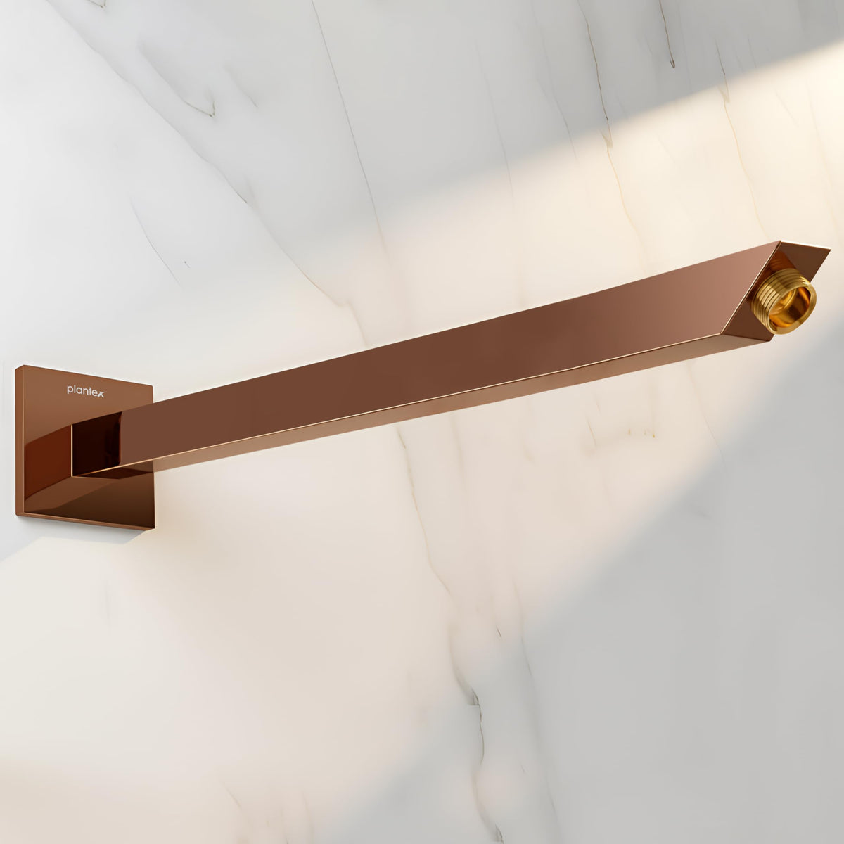 Plantex 18-Inch Shower Arm for Overhead Shower/Stainless Steel Shower Pipe/Wall Mount Bathroom Fitting with ‚1⁄2-Inch Thread - Pack of 1 (Rose Gold)-1