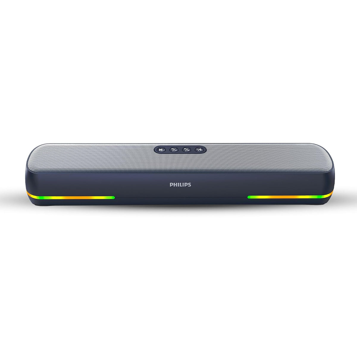 Philips TAB4120BL/94 Wireless Bluetooth Soundbar, 20W, 8H Playtime, Bluetooth 5.1, TWS Mode, RGB Light