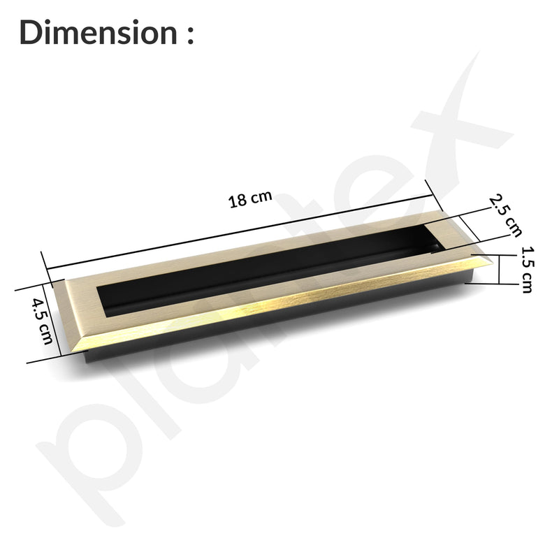 Plantex Sliding Door Handle/Concealed Handle for Sliding Door/160mm Concealed Handle for Wardrobe/Kitchen Cabinet - Pack of 1 (Brass Antique) (Model APS-DTC-3900)-3
