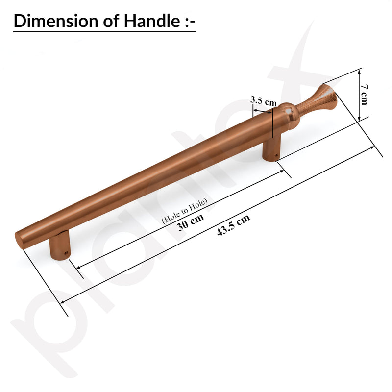 Plantex Main Door Handle/Stainless Steel & Aluminium Door Handle/300mm Pull-Push Handle for Home/Office/Hotel - Pack of 1 (DTMD-413, Rose Gold)-2