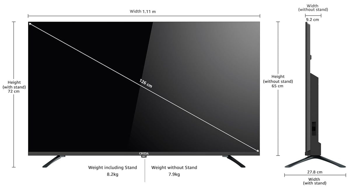 Onida 126 cm (50 inches) Nexg Series 4K QLED Smart Google TV QZ50UI-6
