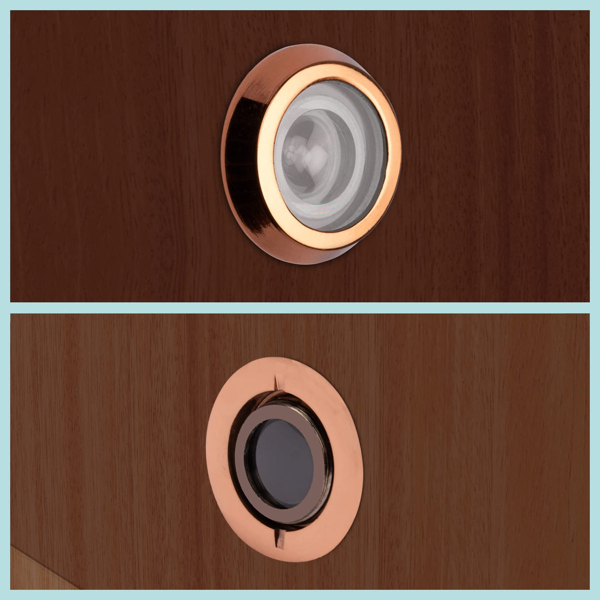 Plantex Door Eye/Door Lens/Peep Hole for Door/Eye Hole for Main Door/Eye Viewer for Safe Secure Home - Pack of 3 (Rose Gold)-3