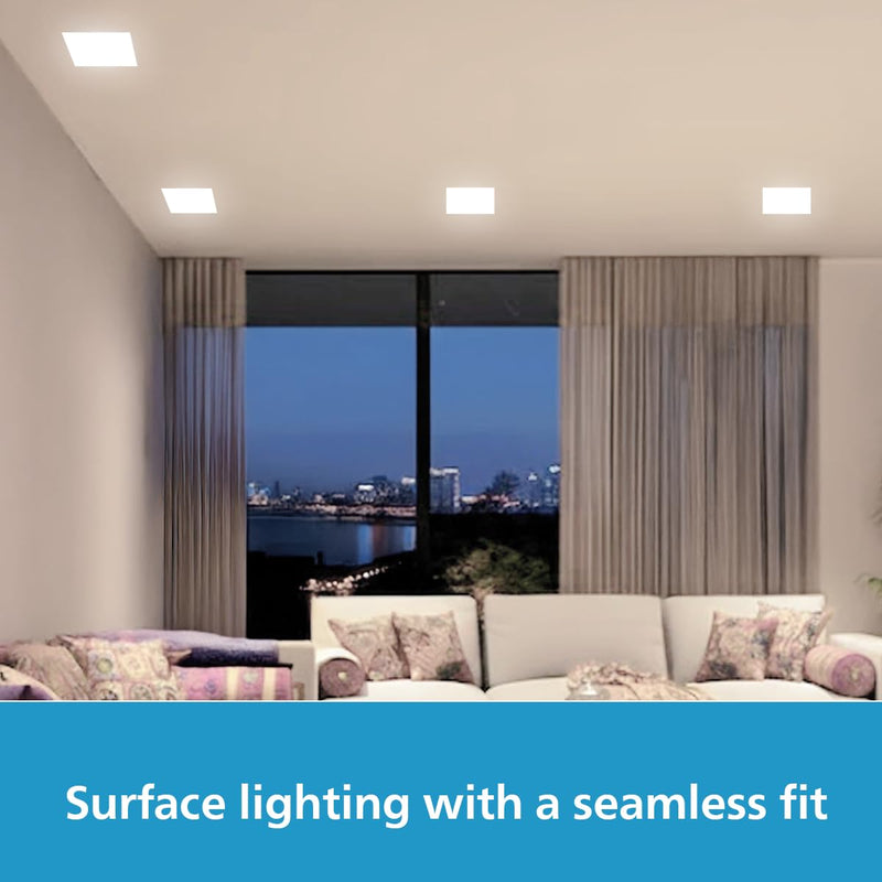 Philips 24W SeamGlow Square LED Surface Downlight (Pack of 2)