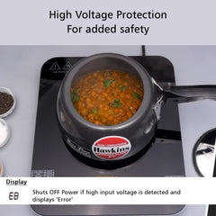 Hawkins Futura Single Induction Hob, 2000-W Cooktop with 20 Power Settings, Precise Time Setting Intervals, Child Lock, Black (FIC1A1)