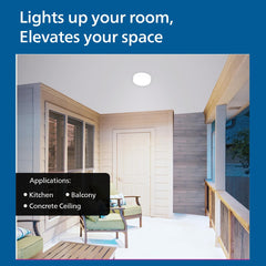 Philips 18 Watt Round Slim Surface Ceiling Light (Warm White, B0DV9PP7WK)