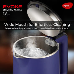Pigeon by Stovekraft Evoke Electric Kettle with Stainless Steel Body, 1.8 Litre