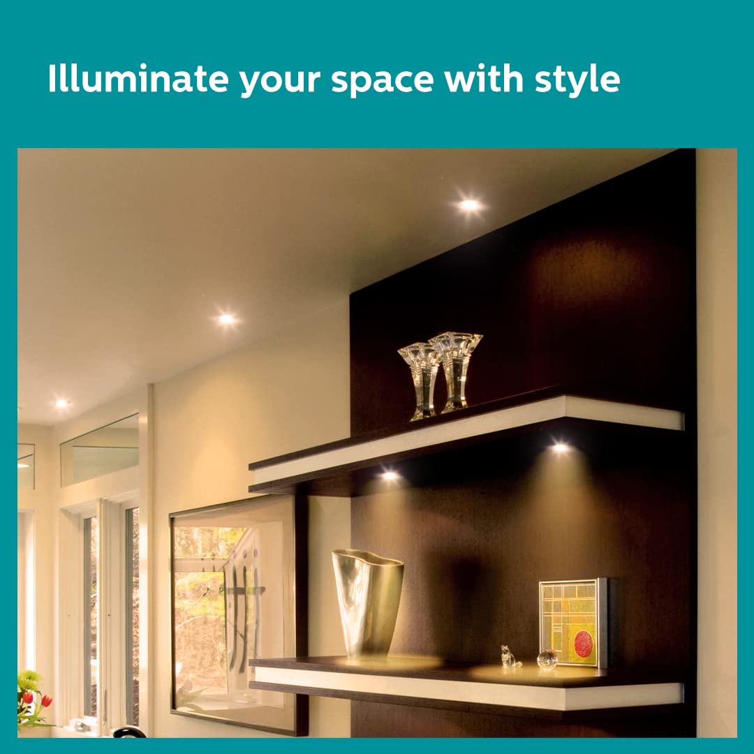 Philips 12 Watt Black Reflector LED Ceiling COB Round Spot Light with Adjustable Tilt (Pack of 2) (Warm White, B0BZRYNB76)