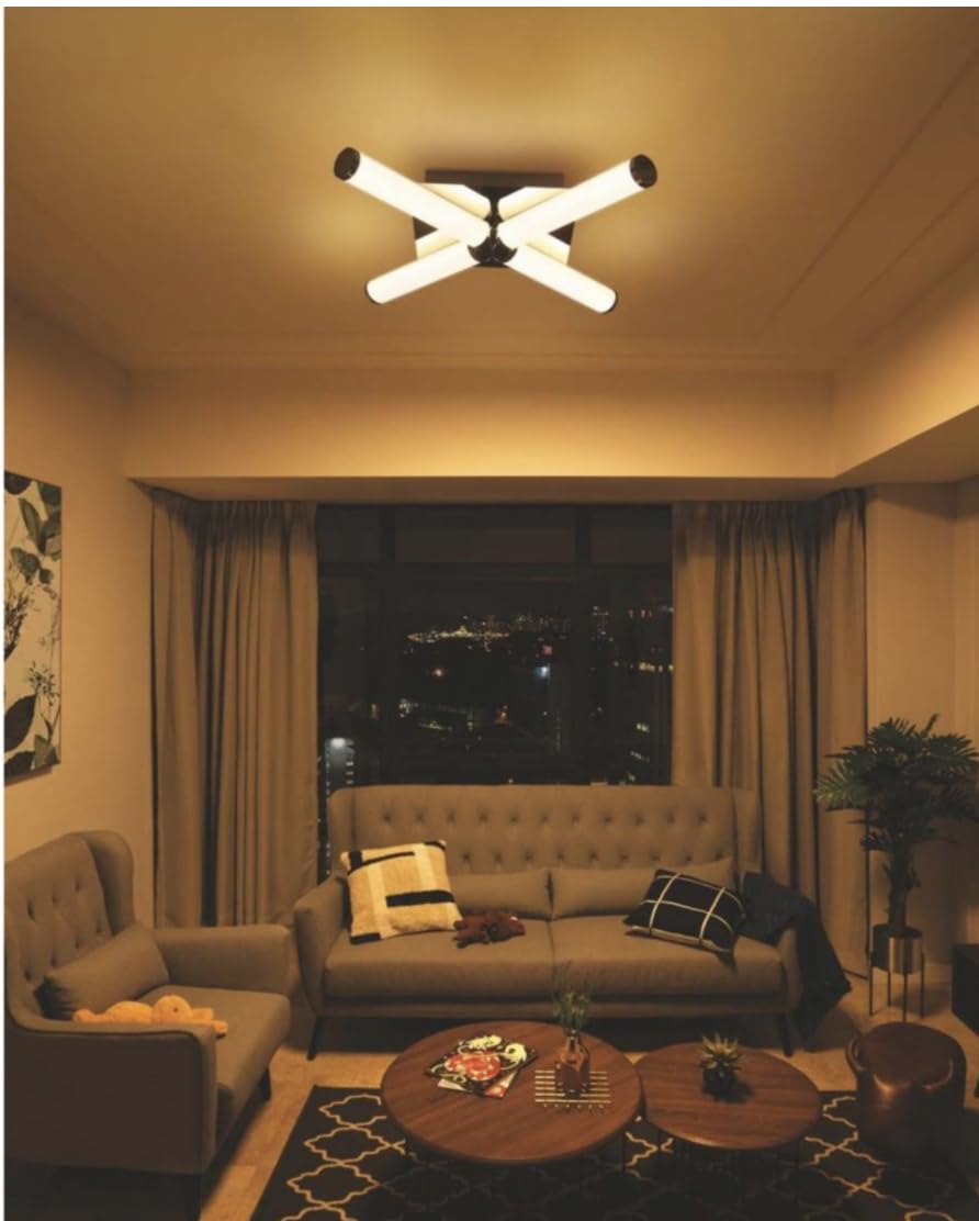 Philips 581918 IP44 Majesty LED Ceiling Light 27W Chrome Warm White (Yellow)