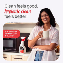 IFB Essentials 2-in-1 Kitchen Cleaner and Surface Cleaner Spray & Disinfectant | Removes Tough Grease, Oil & Food Stains