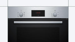 Bosch 66 L Series 2 built-in oven with 3D hot air 60 x 60 cm (HBF133BR0I, Stainless Steel)