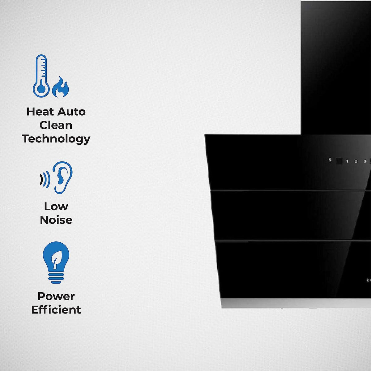Elica 90 cm 1350 m3/hr Filterless Autoclean Angular Kitchen Chimney with 15 Years Warranty (EFL-S9012 HAC LTW VMS, Touch + Motion Sensor Control,)-5