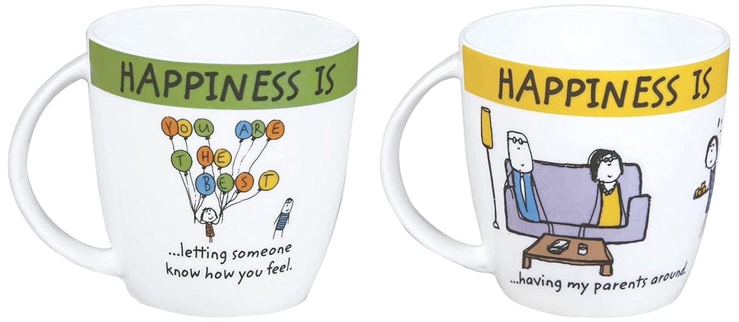 Clay Craft - Happiness is, Parents Around Bone China Milk Mug, 270 Ml/5.6Cm, Multicolour Letting Someone Bone China Milk Jug, 270Ml/5.6Cm, Multicolour