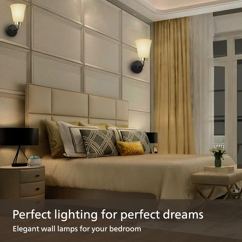 Philips Trumpet Black & Brass Wall Light