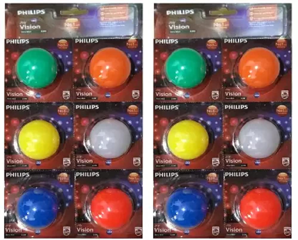 Philips 0.5 W Standard B22 LED Bulb (Multicolour, Pack of 12)