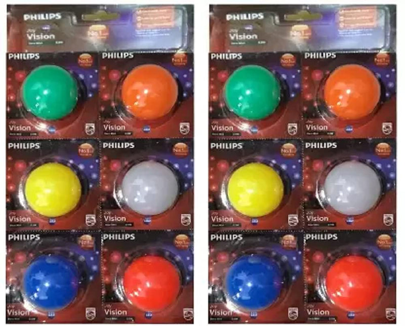 Philips 0.5 W Standard B22 LED Bulb (Multicolour, Pack of 12)