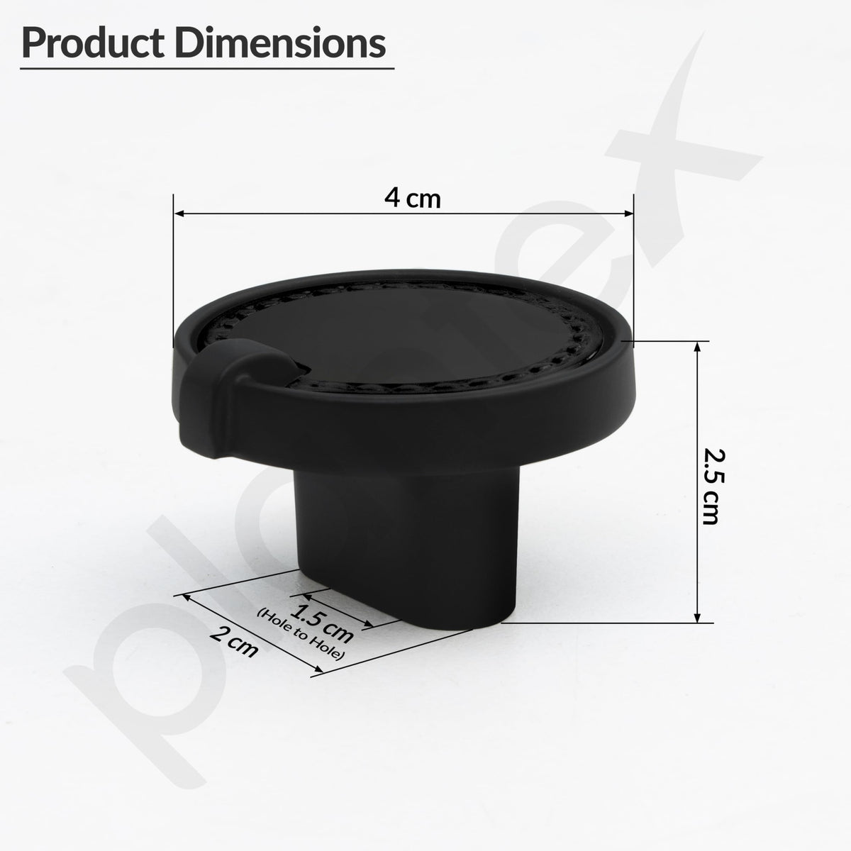 Plantex Knobs for Drawers/Drawer Knobs/Round Knob for Cabinets/Pull-Push Knob for Kitchen/Bedroom/Drawer - Pack of 1 (DC-Black & Z-Black)-2