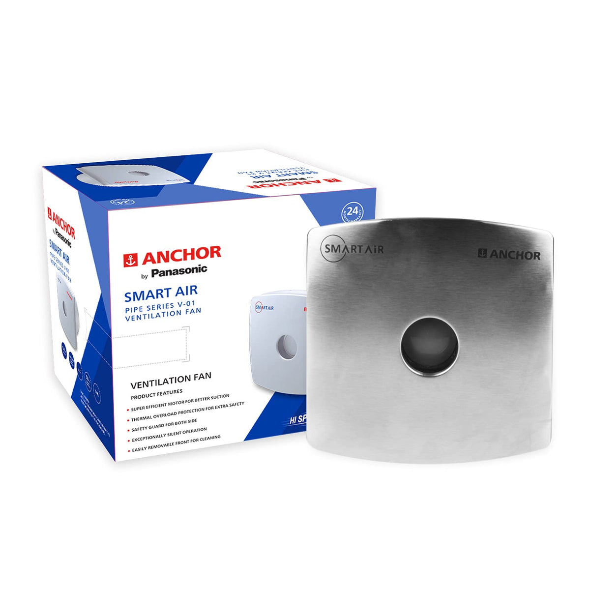 Anchor by Panasonic Smart Air 150 mm Ventilation Exhaust Fan (Steel Grey)-2