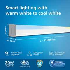 Philips 20W Smart Wi-Fi Tunable White LED Batten Light