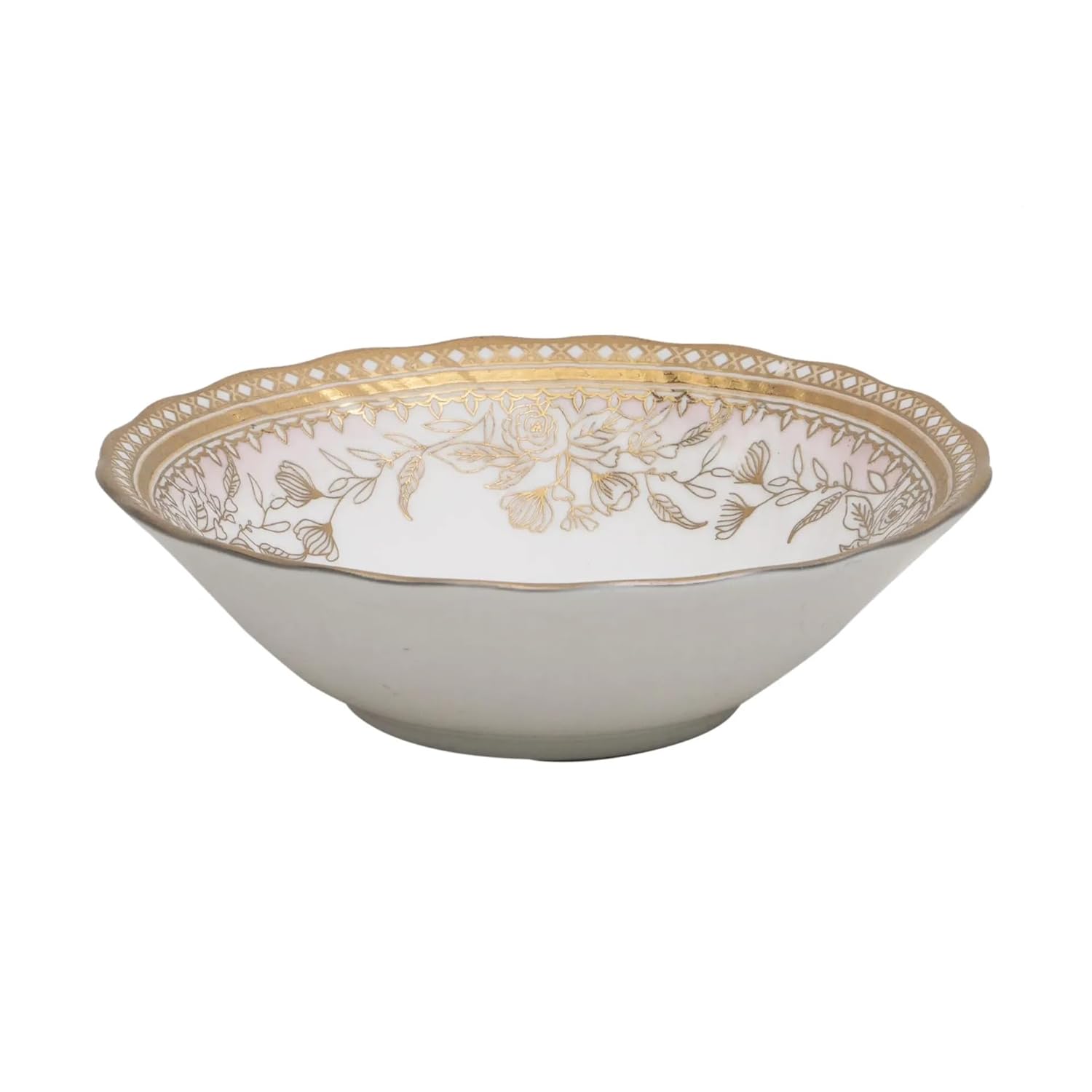 Clay Craft Fine Ceramic Ebony Dinner Set, Enchanting Gold, for Family of 4, Dinner Set Ceramic, Crockery Set, Dining Set for Dinner, Crockery Set for Gift, Kitchen Set (16 Pieces, E626)