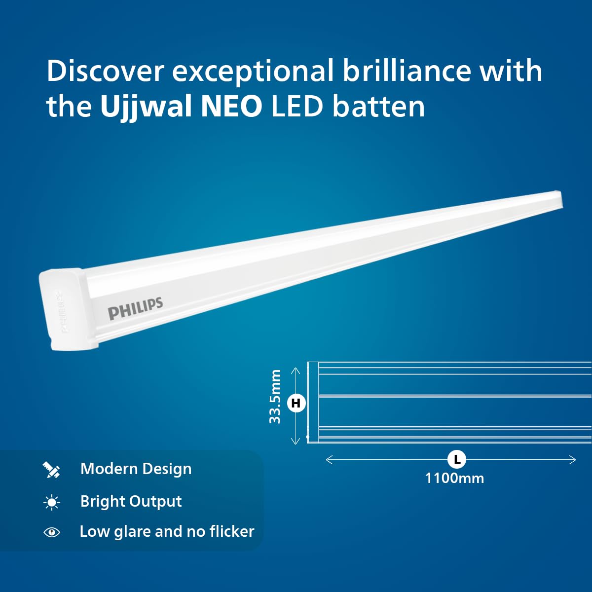 Philips 30 W LED Tubelight (Pack of 2)