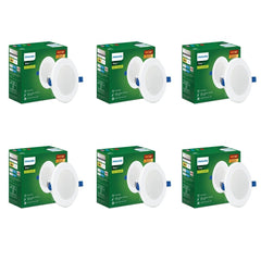 Philips Starfit 5 watt Concealed JB LED downlighter for Ceiling with 3 inch Cut-Out (Warm White, Pack of 6)