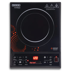 USHA Cook Joy (3616) 1600-Watt Copper Sealed Induction Cooktop (Black) & 3345 450-Watt Juicer Mixer Grinder with 2 Jars (White)