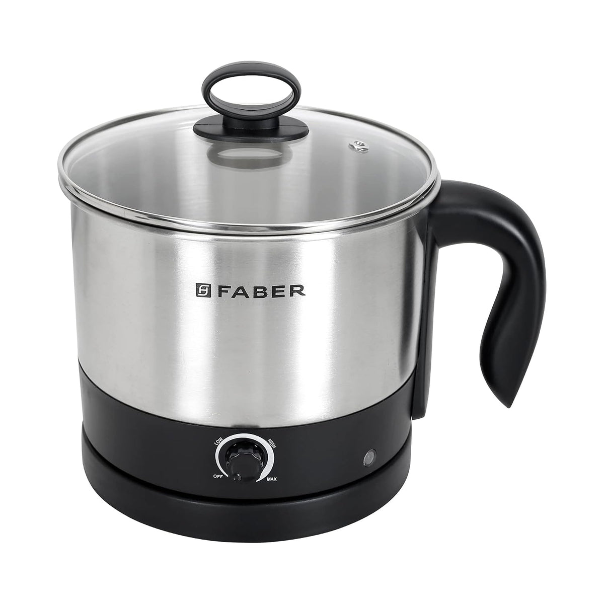 Faber 1.2L 700W Multi Cooker with SS304 Body, Cool Touch Handle, auto Cut-Off Feature, Comes with Boiler Stand, Temperat