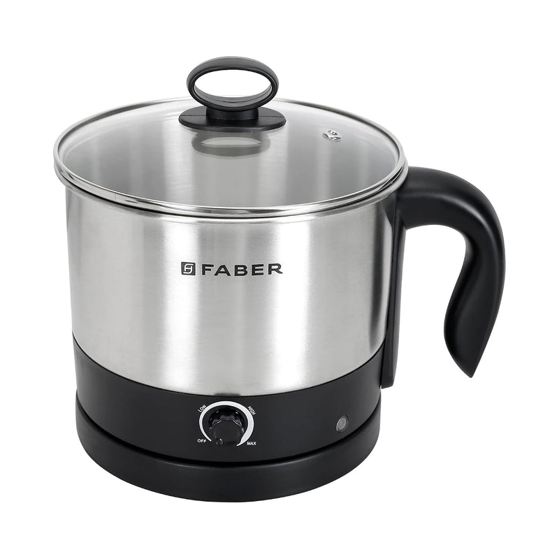 Faber 1.2L 700W Multi Cooker with SS304 Body, Cool Touch Handle, auto Cut-Off Feature, Comes with Boiler Stand, Temperat