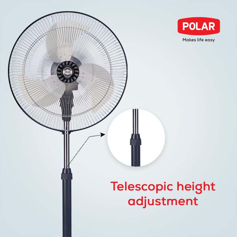 POLAR Blustery 450Mm Pedestal Fan - Black-5